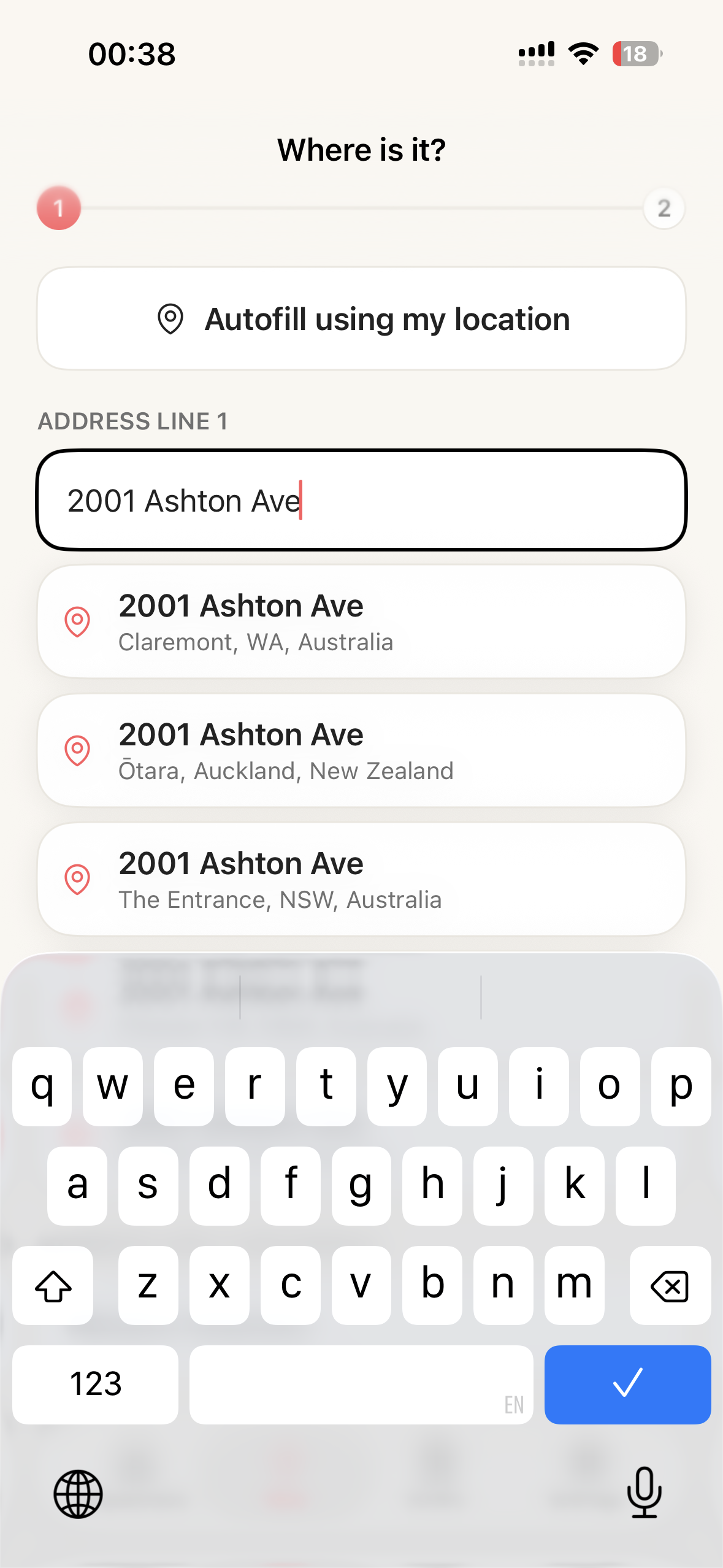 Address autocomplete